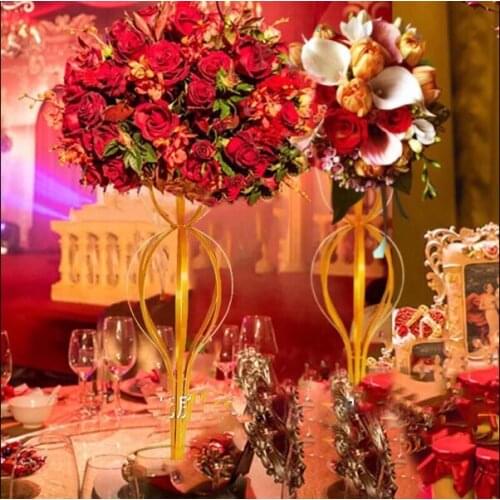 New design wedding table centerpiece flower arranging wrought iron stands senyu0861