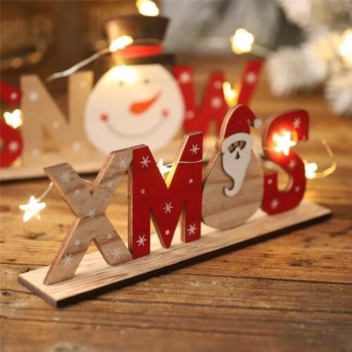 New Year 2022 Christmas Wooden Pendant Ornaments Christmas Tree Ornaments DIY Kids Toys Wood Craft Hanging Gifts Navidad Noel