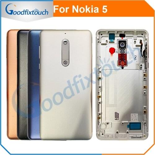 New Metal Battery Cover For Nokia 5 Back Cover Rare Housing Back Case Replacement Parts
