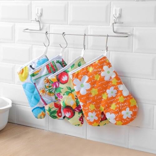 Microwave Oven Gloves For Kitchen Insulation Pattern Pad Cooking Microwave Gloves Baking Oven Mitts Potholder Pad Silicon Gloves