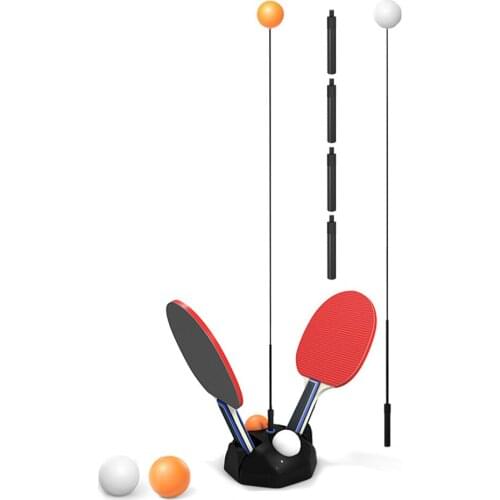 Movable Elastic Soft Shaft Vision Training Adjustable Height Leisure Sports 2 Table Tennis Paddle 6 Balls Indoor Outdoor Play