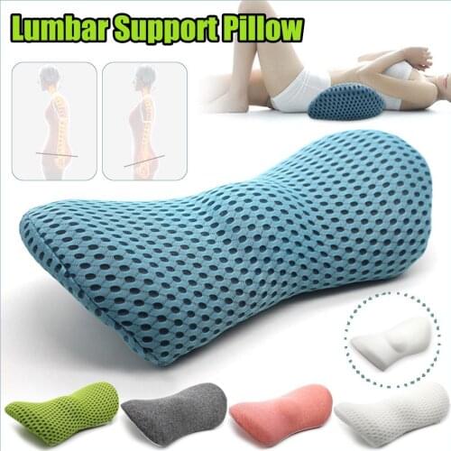 Lumbar Support Pillow for Sleeping Soft Memory Foam Lower Back Support Waist Pad Ergonomically Designed Memory Lumbar Pillow