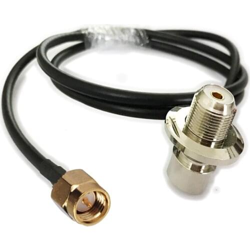 SMA Male Plug to UHF SO239 Female Right Angle RG58 for Car Mobile Radio Antenna Coax Cable 1/2/3/5/10m