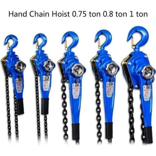 Hand Chain Hoist 0.75 ton 0.8 ton 1 ton small portable manual hanging hoist hand tensioner tightener