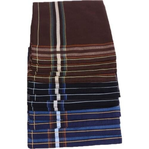 Wedding Set Mens Handkerchief Assorted Cotton Pocket Square Formal 12 Pcs