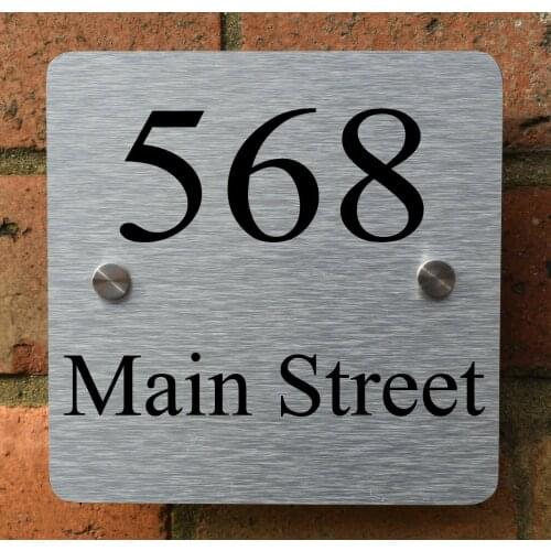 DIY House Number House Aluminium Composite Sign Plaques Door Number Sign Personalised Plate 20x20cm 4 styles