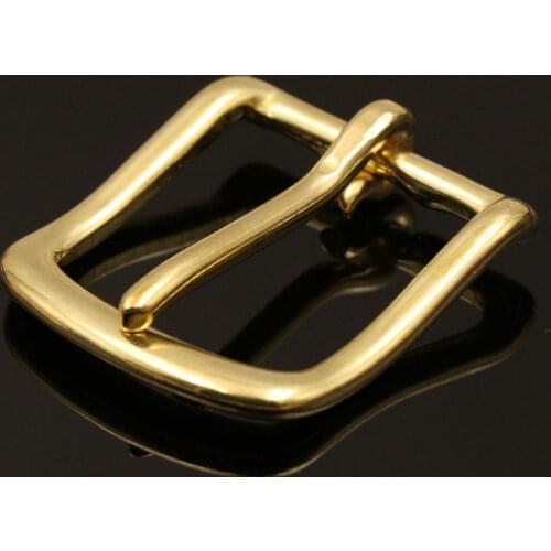 Solid Brass Belt Buckle End Bar Heel bar Buckle Single Pin Belt Half Buckle For Leather Craft Bag Strap Jeans Webbing Dog Collar