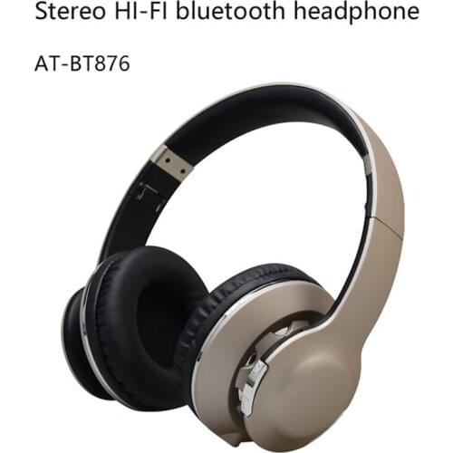 BT876 Universal Bluetooth Headphones Wireless Bluetooth Headsets with Microphone Support TF Card Foldable Earphone For Phone PC