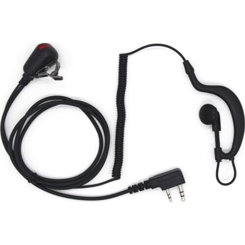 Walkie Talkie Earphone Air Hollow Tube In Ear Earbuds For Baofeng Radio BF-777S/888S UV-5R With PTT Led Light K Port Earpiece