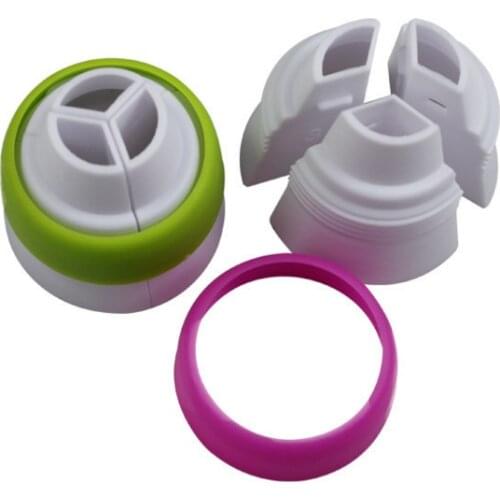 Zeegle 3 Holes Icing Piping Bag Nozzle Converter Dessert Decorators Fit To Russian Nozzle Mix 3 Colors Converter Nozzle