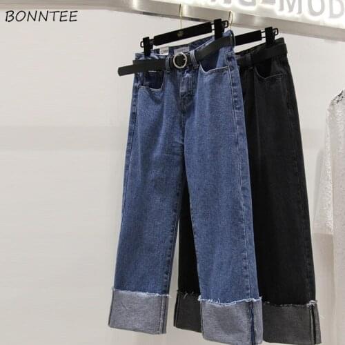 Mid Waist Jeans Women Autumn Vintage Chic Trousers Popular Femme Ankle-Length Harajuku Stylish All-match Simple Teenagers Denim