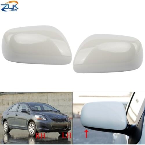 ZUK Outer Back Up Mirror Lid Rearview Side Mirror Case Housing Cover For Toyota Vios P90 2008-2013 For Yaris Sedan Unpainted