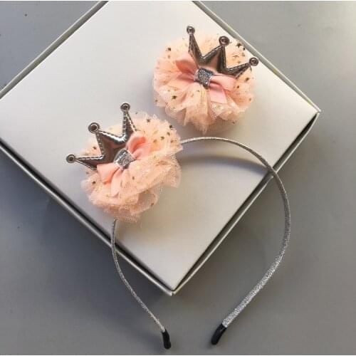 1 Set Gift Cute Princess Crown Hairpin Hairband Girls Kids Hair Head Hoop Clips Bows Accessories For Children Barrette Headdress