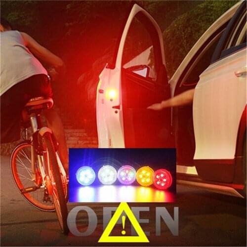 1 Pieces 5 Leds Car Door Warning Light Door Opening Lamp Red Color Safely Flash Light Kit Wireless Anti-collid Safely Prevention