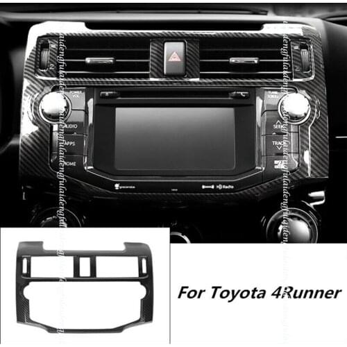 1pcs For Toyota 4Runner 2010-2019 ABS Carbon Fiber Car Center Console GPS Panel cover Trim car accessories