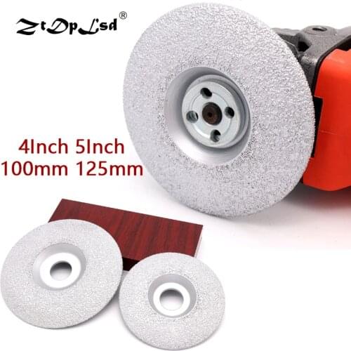 1Pcs 4 /5inch Vacuum Brazed Diamond Grinding Cup Wheel Diameter Available For Stone Construction Material Segment Profile Tools