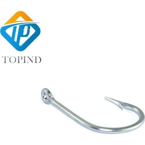 10pc 7731 Stainless Steel Fishing Hooks Super Large Sharp Strong Thick Big Game Fish Tuna Bait Fishing Hook Size16/0 18/0 20/0