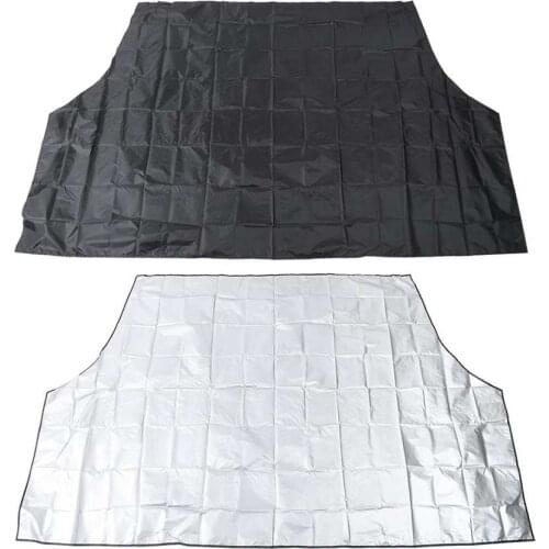 210 x 120cm Automobile Magnetic Front Windshield Cover Black Snow Ice Frost Wind Shade Protector Polyester Fabric Universal