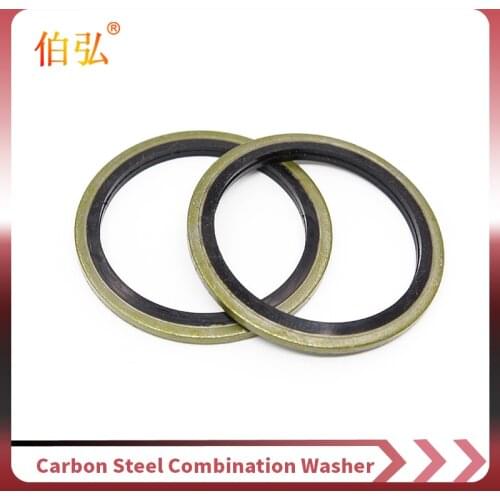6/8/10/12/14/16~60mm Bonded Washer Metal Rubber Oil Drain Plug Gasket Fit M6/M8/M10/M12/M14/M16~M60 Combined Washer Sealing Ring