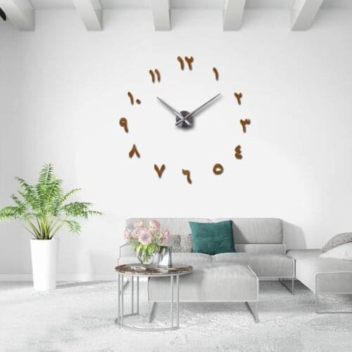Large wall clock 3d mirror acrylic wall clocks home decoration wall stickers special Living Room home decoration accessories
