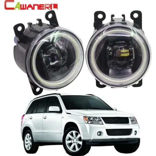 Cawaner For Suzuki Grand Vitara 2 / II Closed Off-Road Vehicle JT 2005-2015 Car 4000LM LED Fog Light Assembly Angel Eye DRL 12V