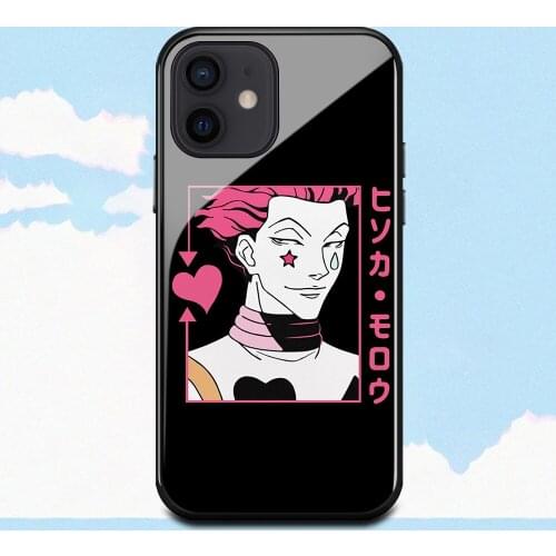 Hunter X Hunter Hisoka Anime Case For iPhone6 6s 7 8 Plus X XS XR SE2 11 12Promax 12mini Tempered Glass Case
