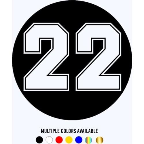 CK20185# Funny Vinyl Decal Digital 22 Car Sticker Waterproof Auto Decors on Truck Bumper Rear Window