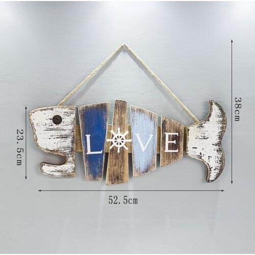 Rest Wooden Sign Fish Shaped Retro Hanging Sign Front Door Home Decorations GQ