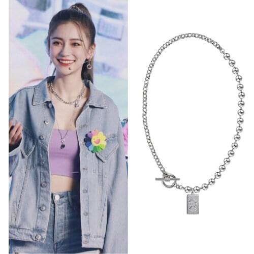 Short necklace silver color queen pendant Choker clavicle chain necklace