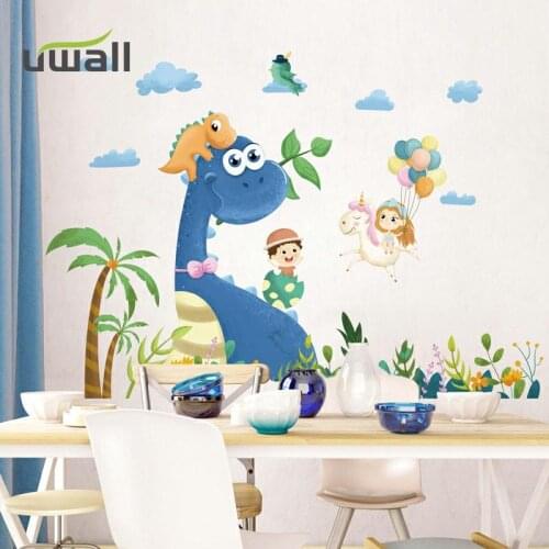 Creative Cartoon Dinosaur Self-Adhesive Wall Stickers Boys Room Decoration Bedroom Wall Decor Home Decor Stickers For Kids Room