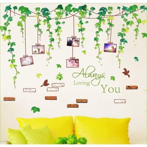 Creative Green tree photo wall stickers for living room bedroom home decoration