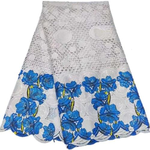Best-Selling Nigerian Lace Fabrics milk silk African Cord Lace Fabrics High Quality 2021 Guipure Lace QX-140