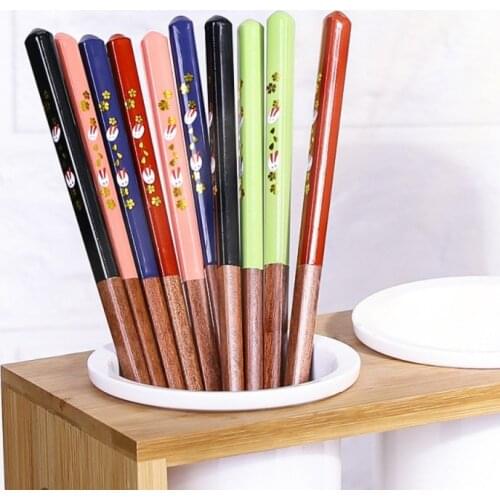 Cute Cartoon Reusable Wood Chopsticks Natural Bamboo Chopsticks Joint Chopstick Kids Chopsticks Tableware Gifts For Children