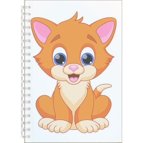Cartoon Funny Cat Illustration A5 Cover Notebook Spiral Binder Diary Kawai Cute Animal PET Cat Meme Titanic Travel Journal