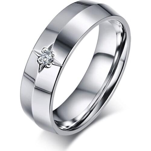 Mens Womens Stainless Steel Cross Ring with Cubic Zirconia High Polished Prayer Alianca masculino feminino