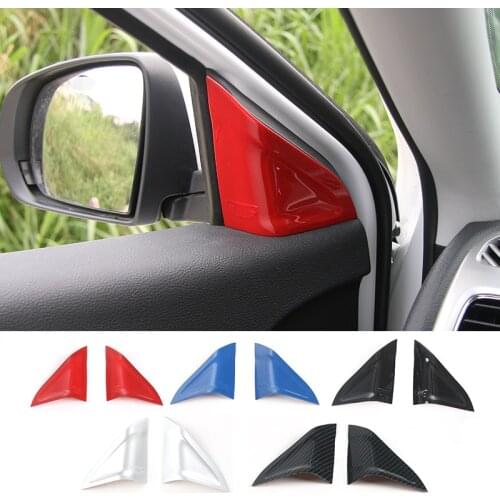 SHINEKA ABS Car Window A Pillar Colum Trim Cover Frame Sticker Decoration Fit For Jeep Compass 2017 Interior Accessories