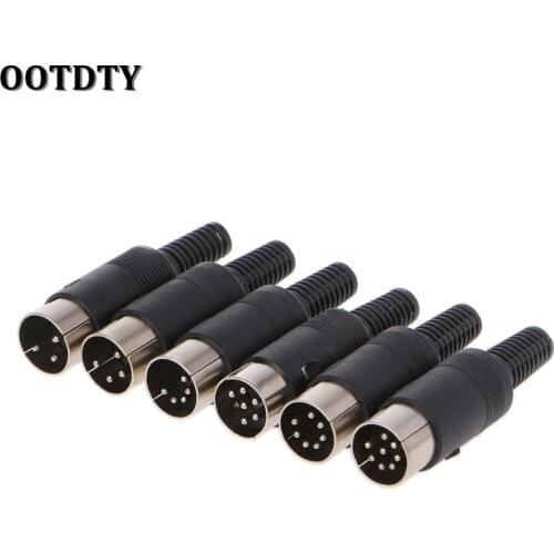 OOTDTY 1Pc Male/Female DIN Plug Socket Connector 3/4/5/6/7/8 PIN Chassis Cable Mount