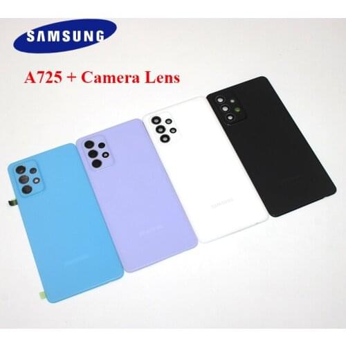 Original Back Battery Cover Rear Door Housing Panel For SAMSUNG Galaxy A72 4G A725 With Camera Lens Replacement Part Phone Case