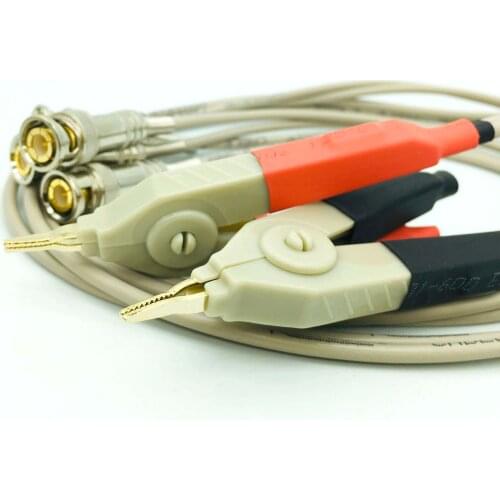 1 set 50 ohms 85cm LCR Meter Test Leads / LCR test Clip / Terminal Kelvin Test Line with 4 bnc port/wire cable oscilloscope