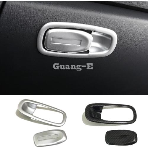 Car Cover Storage Armrest ABS Matte Co-Pilot Handle Bowl Glove Box Front Trim Lamp Panel 2pcs For Volvo XC60 2018 2019 2020