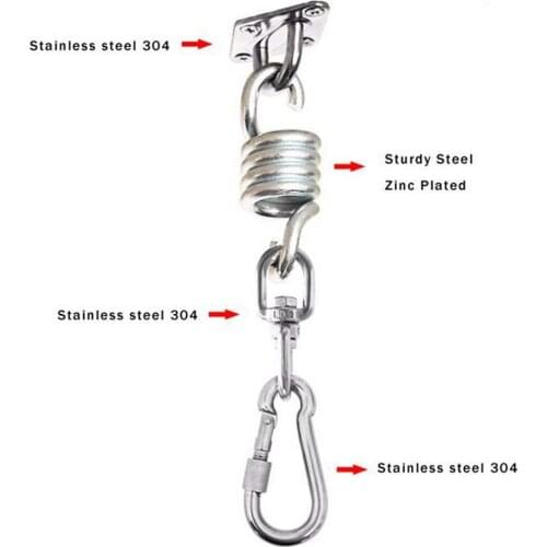 Swivel Hook for Hammock Swing Chair Stainless Steel Hanging Seat Accessories Kit Hammock Chair Hanging Kit for Indoor/Outdoor