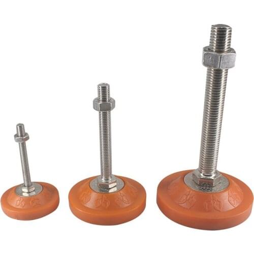 Adjustable Foot Cup 90/100mm PVC Base Heavy Loading Weight Leveling Foot M16/M20/24 Thread Articulated Feet
