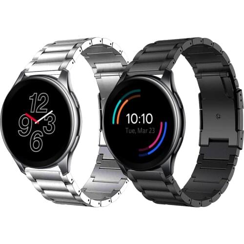 22mm Titanium Strap For Oneplus Watch Band for one plus Replacement Strap Metal Steel Clasp Bracelet Watchbands