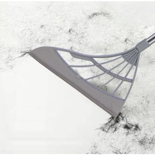 Magic Broom Bathroom Floor WC Wiper Scrape Household Floor Glass Wiper Mop Dual-Use Folding Hair Scrap Long Handle Mop