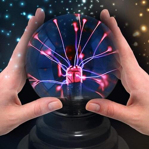 Magic Plasma Ball Touch Sound Plasma Desk Lamp 3 4 5 6 8 Inch Light Sphere Lightning Globe Home Nightlight Room Decoration Gift