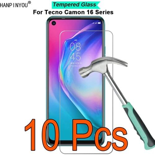 10 Pcs/Lot For Tecno Camon 16 SE / 16 S / Pro / Premier 9H Hardness 2.5D Toughened Tempered Glass Film Screen Protector Guard