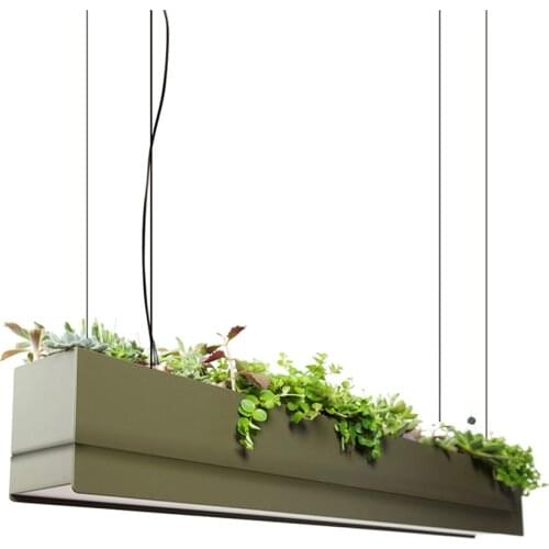 Iron Long Plant Pendant Lights Nordic Modern Dimming Office Restaurant Dining Room Bar Living Room Deco Hanging Lights Lighting