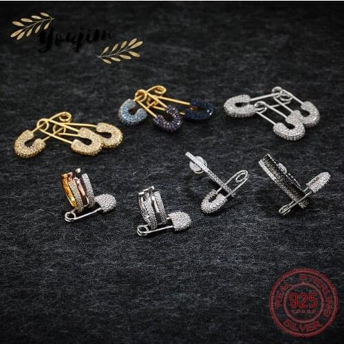 New Womens Zircon Brooch Earrings Earrings Luxury Fashion Cute Monaco Exquisite Jewelry Gift 925 Silver