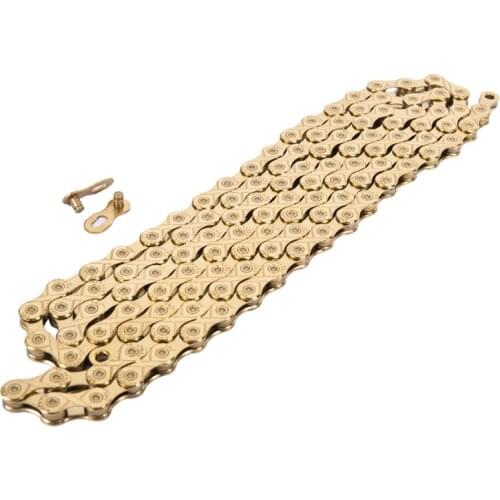 ZTTO Bicycle Road Bike Mountain MTB 10 Speed Gold Coating Chain 10S Golden Link Compatible With Any 10speed Groupset 10v 116L