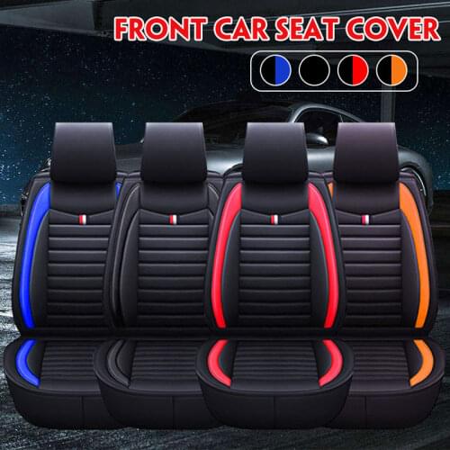 1/2Pcs Car SUV Front Seat Cushion Cover PU Leather Anti Slip Universal Seat Cover Waterproof Comfort Cushion Mat For Passat B7